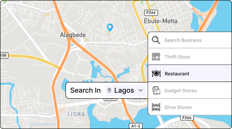 Find customers with map